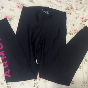 Under Armour Black Leggings with Pink Accents